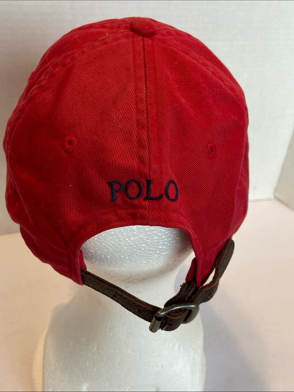 Polo Ralph Lauren Cap Spell Out Logo Golf Beach Baseball Red Navy Horse O/S - Picture 10 of 10